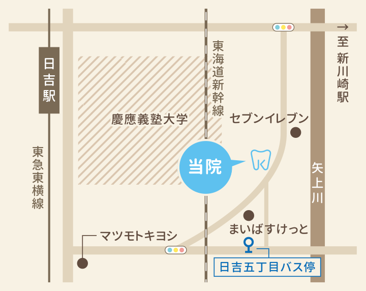 かざま歯科クリニックのアクセスマップ